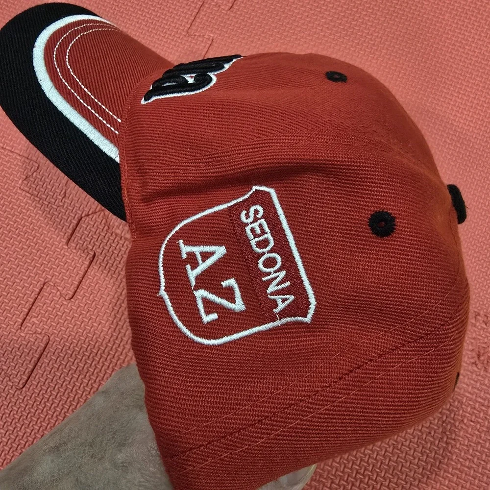 Sedona Arizona AZ Souvenir Baseball Cap Hat Red Black 3D Embroidery‎ Adjustable